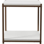 Table d'appoint haute Caffoz avec étagère de rangement