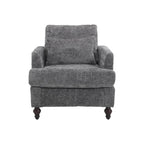 Causeuse à cadre en bois et rembourrage en chenille avec fauteuil pour salon