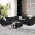 Canapé d'angle modulable réversible avec ottoman