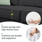 Canapé d'angle modulable réversible avec ottoman