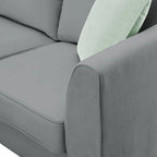 Canapé d'angle modulable réversible avec ottoman