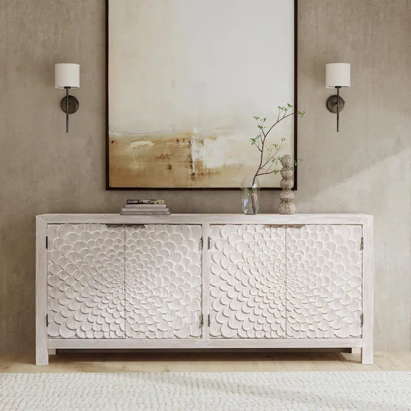 Buffet 4 portes Astrid Crème Vintage
