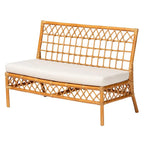 Banc de salle à manger Capella Bohème Moderne en Rotin Miel