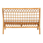 Banc de salle à manger Capella Bohème Moderne en Rotin Miel