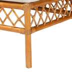 Banc de salle à manger Capella Bohème Moderne en Rotin Miel