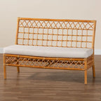 Banc de salle à manger Capella Bohème Moderne en Rotin Miel