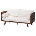 Canapé Uriel en tissu bouclé, de style moderne du milieu du siècle