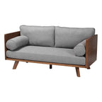 Canapé Uriel en tissu bouclé, de style moderne du milieu du siècle