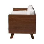 Canapé Uriel en tissu bouclé, de style moderne du milieu du siècle