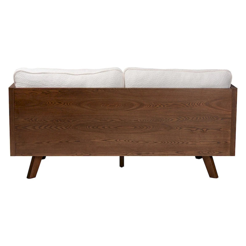 Canapé Uriel en tissu bouclé, de style moderne du milieu du siècle