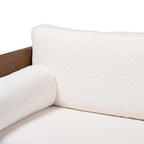 Canapé Uriel en tissu bouclé, de style moderne du milieu du siècle