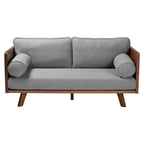 Canapé Uriel en tissu bouclé, de style moderne du milieu du siècle