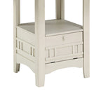Table à hauteur de comptoir extensible Glee 42-60 po, blanc antique et brun