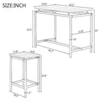 Table de bar compacte 5 pièces moderne avec table et tabourets