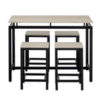 Table de bar compacte 5 pièces moderne avec table et tabourets