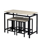 Table de bar compacte 5 pièces moderne avec table et tabourets