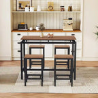 Table de bar compacte 5 pièces moderne avec table et tabourets