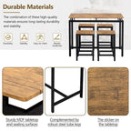 Table de bar compacte 5 pièces moderne avec table et tabourets