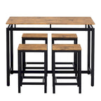 Table de bar compacte 5 pièces moderne avec table et tabourets