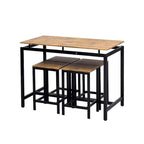 Table de bar compacte 5 pièces moderne avec table et tabourets